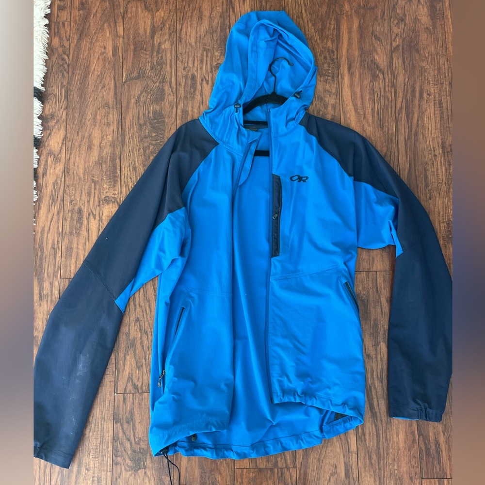 Outdoor research ferrosi men’s medium hooded softshell jacket soft shell hood